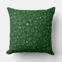 フェスティバルグリーンと白の冬のクリスマスパターン