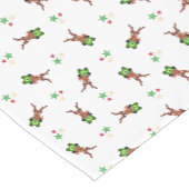 フェスティバルグリーンアンドレッドカースキークリスマストインデナー ショートテーブルランナー (コーナー)