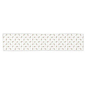 フェスティバルグリーンアンドレッドカースキークリスマストインデナー ショートテーブルランナー (横)