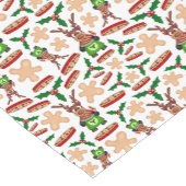フェスティバルグリーンアンドレッドカースキークリスマストインデナー ショートテーブルランナー (コーナー)