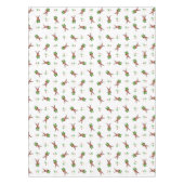 フェスティバルグリーンアンドレッドカースキークリスマストインデナー テーブルクロス (正面)