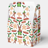 フェスティバルグリーンアンドレッドカースキークリスマストインデナー フェイバーボックス (オープン)