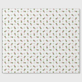 フェスティバルグリーンアンドレッドカースキークリスマストインデナー ラッピングペーパー (フラット)