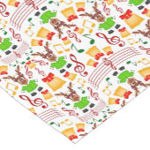 フェスティバルグリーンアンド金ゴールドカスキークリスマストインデナー ショートテーブルランナー (コーナー)