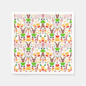 フェスティバルグリーンアンド金ゴールドカスキークリスマストインデナー スタンダードカクテルナプキン (正面)