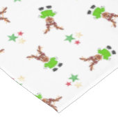 フェスティバルグリーンアンド金ゴールドカスキークリスマストインデナー テーブルクロス (アングル)