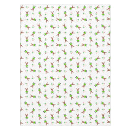 フェスティバルグリーンアンド金ゴールドカスキークリスマストインデナー テーブルクロス