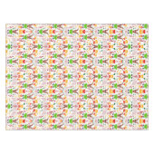 フェスティバルグリーンアンド金ゴールドカスキークリスマストインデナー テーブルクロス (正面(横))