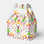 フェスティバルグリーンアンド金ゴールドカスキークリスマストインデナー フェイバーボックス (正面サイド)