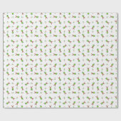 フェスティバルグリーンアンド金ゴールドカスキークリスマストインデナー ラッピングペーパー (フラット)