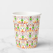 フェスティバルグリーンアンド金ゴールドカスキークリスマストインデナー 紙コップ (裏面)