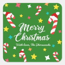 フェスティバルグリーンキャンディーケーンパターンメリークリスマス