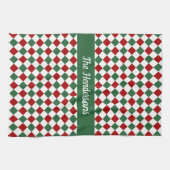 フェスティバルグリーンクリスマスとレッドクリスマス キッチンタオル (横)