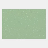 フェスティバルグリーンクリスマスツリーウォーターカラーホリデー ラッピングペーパーシート (正面2)