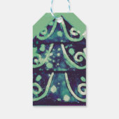 フェスティバルグリーンクリスマスツリーファミリーホリデー ギフトタグ (裏面)