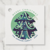 フェスティバルグリーンクリスマスツリーファミリーホリデー フェイバータグ (正面)