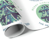 フェスティバルグリーンクリスマスツリーファミリーホリデー ラッピングペーパー (ロールコーナー)