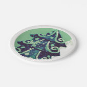 フェスティバルグリーンクリスマスツリーホリデイズ ペーパープレート (アングル)