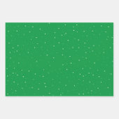 フェスティバルグリーンクリスマスツリー雪家族の写真 ラッピングペーパーシート (正面2)