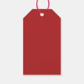 フェスティバルグリーンクリスマスポインセチア結婚ホリデイ ギフトタグ (裏面)