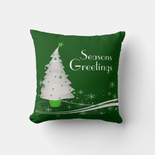 フェスティバルグリーンクリスマス クッション (正面)