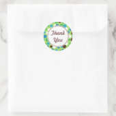 フェスティバルグリーンサンキューステッカー ラウンドシール (バッグ)