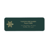 フェスティバルグリーンスノーフレーク公証人公式リターン ラベル (正面)