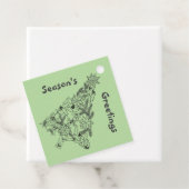 フェスティバルグリーンツリークリスマスギフトラベル フェイバータグ (インサイチュ)