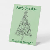 フェスティバルグリーンツリークリスマスパーティースナック 台座サイン (正面)