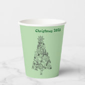フェスティバルグリーンツリークリスマスパーティー 紙コップ (正面)