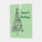 フェスティバルグリーンツリークリスマスフォトツリーオーナメント メタルオーナメント (正面左)