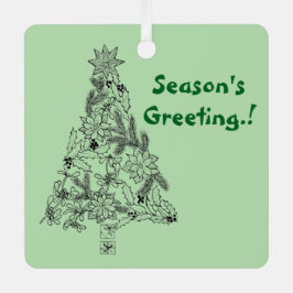 フェスティバルグリーンツリークリスマスフォトツリーオーナメント メタルオーナメント