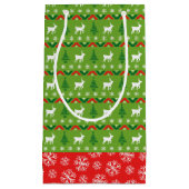 フェスティバルグリーントナカイ |雪片 スモールペーパーバッグ (正面)