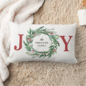 フェスティバルグリーンパインレッドベリーズホリデイJOYリース ランバークッション (ブランケット)