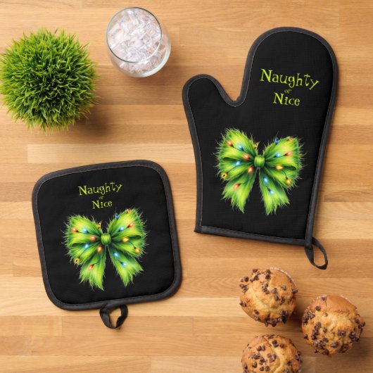 フェスティバルグリーンファーボウライトまいけなたはナイスネーム 鍋つかみ&鍋敷きセット (トップダウン)