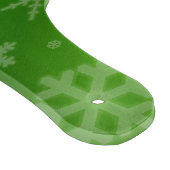 フェスティバルグリーンフォイル雪片モノグラム名 カッティングボード (角)