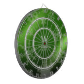 フェスティバルグリーンフォイル雪片モノグラム名 ダーツボード (正面左)