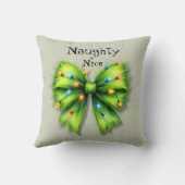 フェスティバルグリーンフューリーボウライトいけなまたはニース クッション (裏面)