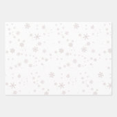 フェスティバルグリーンブルーホワイトスノーフレーククリスマス ラッピングペーパーシート (正面)
