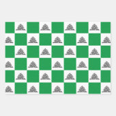 フェスティバルグリーンペットフォトクリスマスツリー ラッピングペーパーシート (正面3)