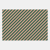 フェスティバルグリーンホリデーピンストリップラッピング紙 ラッピングペーパーシート (正面)