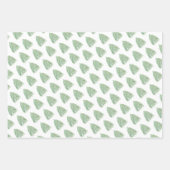 フェスティバルグリーンメリークリスマスツリーの水色 ラッピングペーパーシート (正面3)