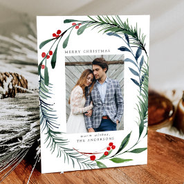 フェスティバルグリーンリー&ホリーベリーリース写真 シーズンカード