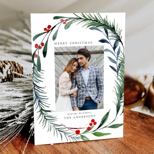 フェスティバルグリーンリー&ホリーベリーリース写真 シーズンカード