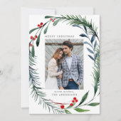 フェスティバルグリーンリー&ホリーベリーリース写真 シーズンカード (正面)