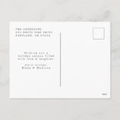 フェスティバルグリーンリー&ホリーベリーリース写真 シーズンポストカード (裏面)