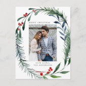 フェスティバルグリーンリー&ホリーベリーリース写真 シーズンポストカード (正面)