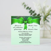 フェスティバルグリーンリ結婚ボンの5.25インチx 5.25インチ招待状 招待状 (スタンド正面)