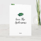 フェスティバルグリーンレッドクリスマスホリデーグリーティングカード シーズンカード (裏面)