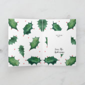 フェスティバルグリーンレッドクリスマスホリデーグリーティングカード シーズンカード (内部)